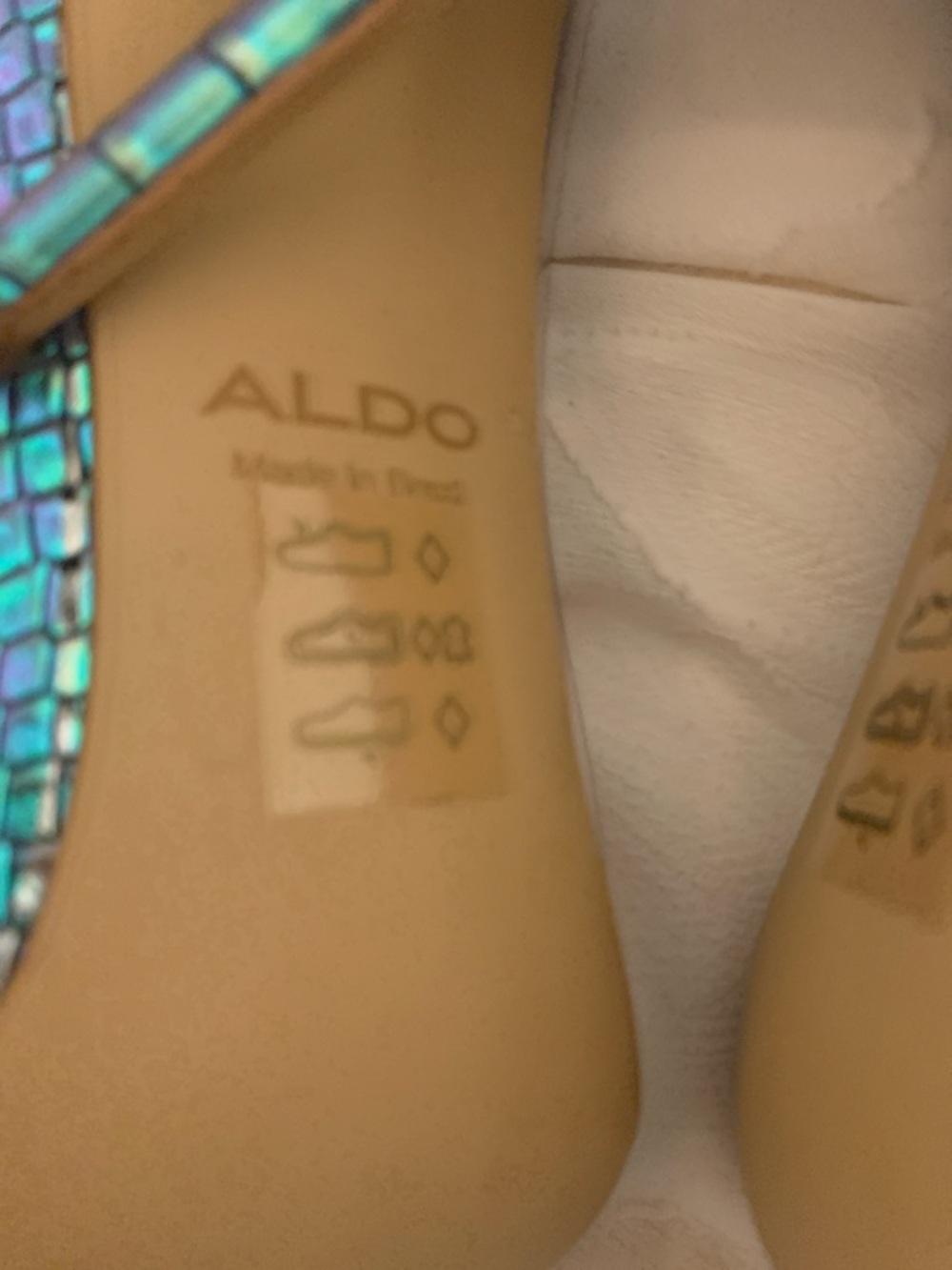 Aldo Iridescent Teal Purple Pointed Toe Pumps - Picture 6 of 10